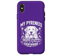 Carcasa para iPhone X/XS Mis Pirineos Hace Amigos En Todas Partes - Gran Perro Pirineos