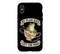 Carcasa para iPhone X/XS Mis Planes Han Salido del Estanque Humor de Ranas