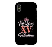 Carcasa para iPhone X/XS Mis Quince Valentina 15 Quinceañera Fiesta de Cumpleaños Mexicana