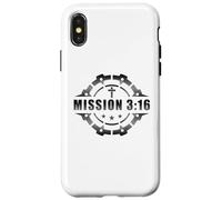 Carcasa para iPhone X/XS Mission 3:16 - Christian Faith Church Ministry Soldier