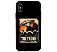 Carcasa para iPhone X/XS Misterioso OVNI Flying Saucer Encuentro Vintage Divertido Alien