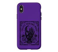 Carcasa para iPhone X/XS Místico Vintage Quiromancia Mano Luna Mágica Arte Popular Diseño