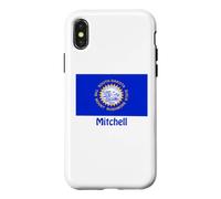 Carcasa para iPhone X/XS Mitchell South Dakota - Recuerdo de Bandera de Estados Unidos