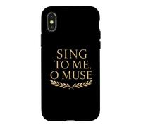 Carcasa para iPhone X/XS Mitología Griega Antigua Corona de Laurel Poesía épica