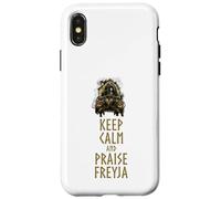 Carcasa para iPhone X/XS Mitología nórdica Medieval - Alabanza Freya - Diosa vikinga