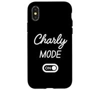 Carcasa para iPhone X/XS Modo Charly Activado Nombre Gracioso