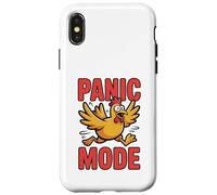 Carcasa para iPhone X/XS Modo de pánico Pollo Divertido Caos Humor