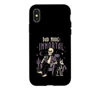 Carcasa para iPhone X/XS Modo Papá Esqueleto Inmortal Halloween Papá Más Allá Humor