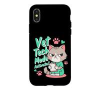 Carcasa para iPhone X/XS Modo Vet Tech Activado Funny Cat Veterinary