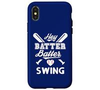 Carcasa para iPhone X/XS Mom Baseball Batter Batter Swing Hey Game Day Baseball Lover