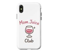 Carcasa para iPhone X/XS Mom Juice Club Funny Wine Drinking Mothers Humor Design