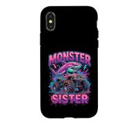 Carcasa para iPhone X/XS Monster Sister Shark Truck Funny Pink Sibling