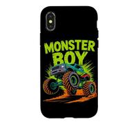 Carcasa para iPhone X/XS Monster Truck Boy Family Crew Brother Kids Cumpleaños a Juego