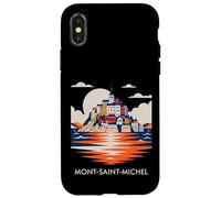 Carcasa para iPhone X/XS Mont Saint Michel France Normandy Catholic Travel Lover