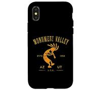 Carcasa para iPhone X/XS Monument Valley Arizona Utah Dancing Kokopelli Envejecido