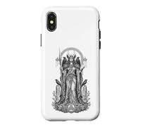 Carcasa para iPhone X/XS Morrigan Celtic Raven Diosa Guerrero Sagrado Line Art