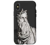 Carcasa para iPhone X/XS Moses Miguel Ángel Estatua Renacentista Profeta Torá Biblia