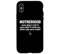 Carcasa para iPhone X/XS Motherhood Some Days I Rock It Some Days It Rocks Me