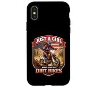 Carcasa para iPhone X/XS Moto Freak Funny Motorbike Lover Dirt Bike Rider American MX