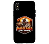 Carcasa para iPhone X/XS Motocross Is My Therapy Dirt Bike Rider Motocicleta Dirtbike