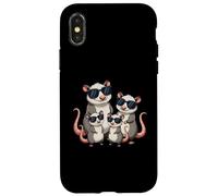 Carcasa para iPhone X/XS Mouse Rat Family Sunglasses Animal Lover Cute Mice