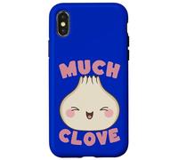 Carcasa para iPhone X/XS Mucho Clavo Lindo ajo Juego de Palabras Feliz Amante de la Comida