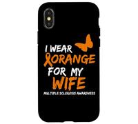 Carcasa para iPhone X/XS Multiple Sclerosis Awareness I Wear Orange FOR MY Wife
