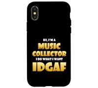 Carcasa para iPhone X/XS Music Collector Idgaf Rare CD Album Vinyl Record Collections