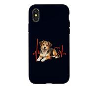 Carcasa para iPhone X/XS Mutt Dog Lover Heartbeat ECG Pulse Estilo de Raza Mixta
