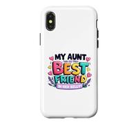 Carcasa para iPhone X/XS My Aunt has my New Best Friend in Her Belly Funny Cousin