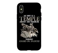 Carcasa para iPhone X/XS My Body Is A Temple Ancient Crumbling Probably Cursed