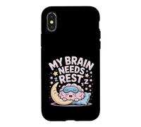 Carcasa para iPhone X/XS My Brain Needs Rest Burnout Tired Mood Exhausted -