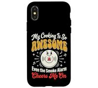 Carcasa para iPhone X/XS My Cooking Is So Awesome Even The Smoke Alarm Cheers Me On