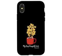 Carcasa para iPhone X/XS My Cup Runneth Over Salmo 23:5 Cita inspiradora