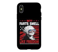 Carcasa para iPhone X/XS My Farts Smell Like Freedom 4th of July George Washington