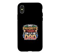 Carcasa para iPhone X/XS My Favorite Team Calls Me Dad