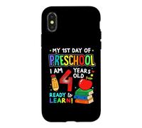 Carcasa para iPhone X/XS My First Day of Preschool Boys Girls 1st Day of Prek Kids