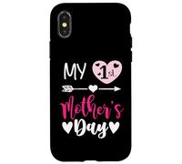 Carcasa para iPhone X/XS My First Mothers Day Outfit Mommy 1st Time Mom Happy Mother