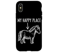 Carcasa para iPhone X/XS My Happy Place Pony Lover Tiny Horse Miniatura Horse Niñas
