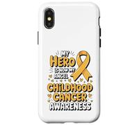 Carcasa para iPhone X/XS My Hero Is Now My Angel Childhood Cancer Awareness Apparel