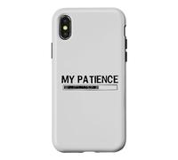 Carcasa para iPhone X/XS My Patience Loading Bar Sarcastic Funny Humor