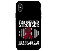Carcasa para iPhone X/XS My Voice Is Stronger Head and Neck Cancer Awareness Gifts