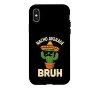 Carcasa para iPhone X/XS Nacho Promedio Bruh Meme Chistes Divertidos Cumpleaños Mexicanos Niños