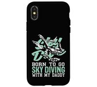 Carcasa para iPhone X/XS Nacido para Hacer Paracaidismo con mi Padre -