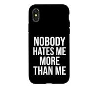 Carcasa para iPhone X/XS Nadie me Odia más Que yo Diseño de Citas