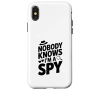 Carcasa para iPhone X/XS Nadie Sabe Que Soy un espía Agente Secreto Divertido Humor