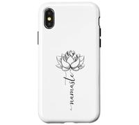 Carcasa para iPhone X/XS Namaste Lotus Flores Yoga Yogi Meditation Idea de Regalo