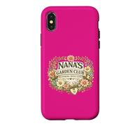 Carcasa para iPhone X/XS Nana's Garden Club florece con Amor Jardinería Floral