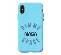 Carcasa para iPhone X/XS NASA Gimme Space with NASA Worm Logo Camiseta de Manga Larga