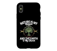 Carcasa para iPhone X/XS Nature Is My Religion Earth Is My Church Native American Day
